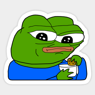 Cookies And Milk Pepe Sticker